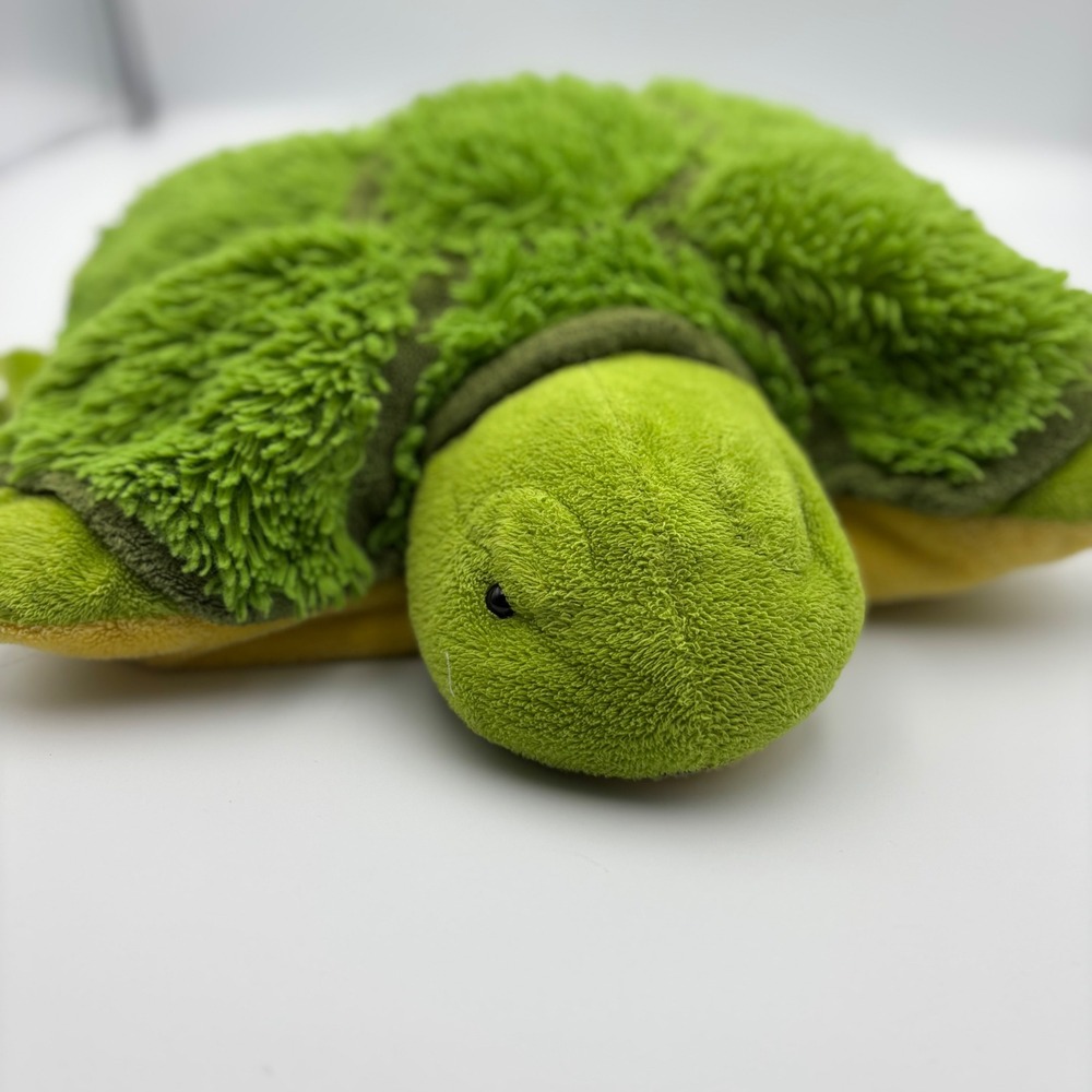 Pillow Pets Pee-Wees Green Turtle Plush Small Folding Stuffed Animal Toy
